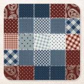 Handgemaakt  gelakt weefsel. Cute Kartonnen Onderzetters (Voorkant)