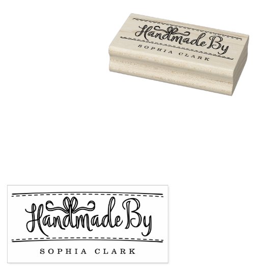Handgemaakt Handgemaakt Lint & Naaiend Tailor Rubberstempel (Gestempeld)