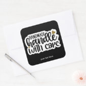 Handgemaakt handvat met zorg sticker (Envelop)