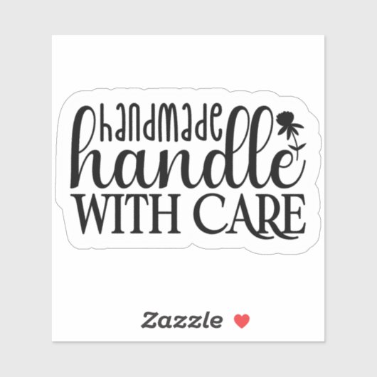 Handgemaakt – Handvat met zorg Sticker (Vel)