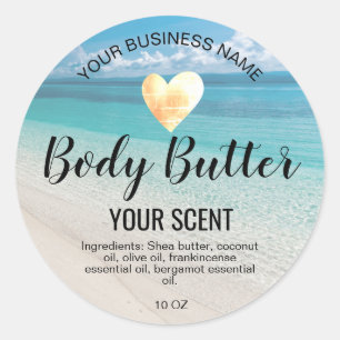 handgemaakt homemade product body scrub zomersstra ronde sticker