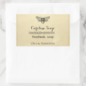 Handgemaakt HONEY BEE Zeeplabel Rechthoekige Sticker (Tas)