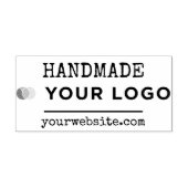 Handgemaakt horizontaal website bedrijfslogo op ma rubberstempel (Afrduk)