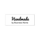 Handgemaakt in Cursief Script op bedrijfsnaam Rubberstempel (Afrduk)