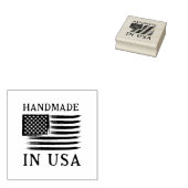 Handgemaakt in de VS Rugged American Square Rubberstempel (Gestempeld)