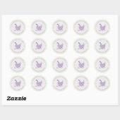 Handgemaakt in - Heart Pastel Breien & Garen Craft Ronde Sticker (Vel)