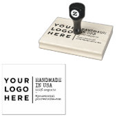 Handgemaakt in Usa Organic Your Business Logo Cust Rubberstempel (Gestempeld)