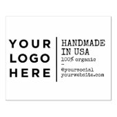 Handgemaakt in Usa Organic Your Business Logo Cust Rubberstempel (Afrduk)