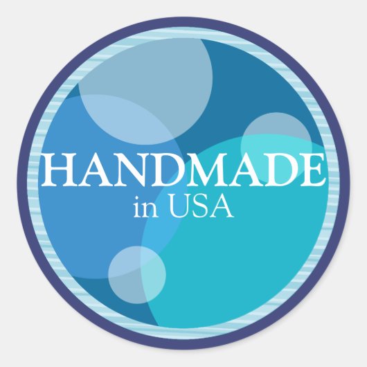 Handgemaakt in USA Sticker Label (Voorkant)