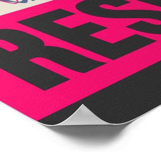 Handgemaakt is mijn weerstand - Retro Style Print (Hoek)