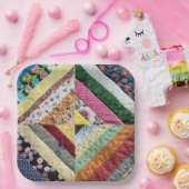 Handgemaakt kantelpatroon papieren bordje (Feest)