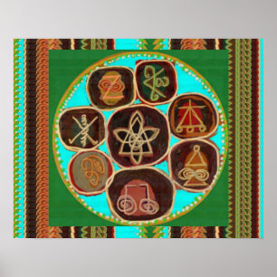  handgemaakt KARUNA Reiki Master Symbolen 99 Poster