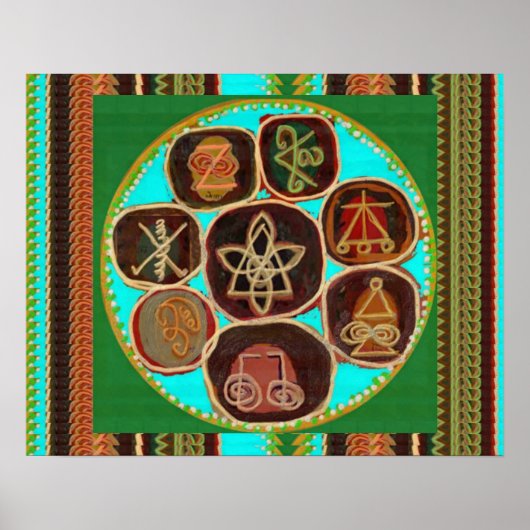  handgemaakt KARUNA Reiki Master Symbolen 99 Poster (Voorkant)