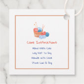 Handgemaakt Knit Care Label & Hang Label (Achterkant)