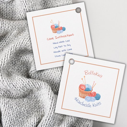 Handgemaakt Knit Care Label & Hang Label