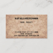 Handgemaakt, Kraft, Kraft paper,  Visitekaartje (Achterkant)