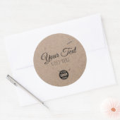 Handgemaakt Kraft Paper  Eenvoudig Trendy Simple Ronde Sticker (Envelop)
