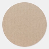  handgemaakt Kraft Paper  Ronde Sticker (Voorkant)