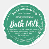  Handgemaakt Kruidenbad Melk Label (Voorkant)