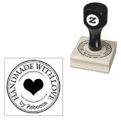 Handgemaakt liefdeshart rubberstempel (Gestempeld)