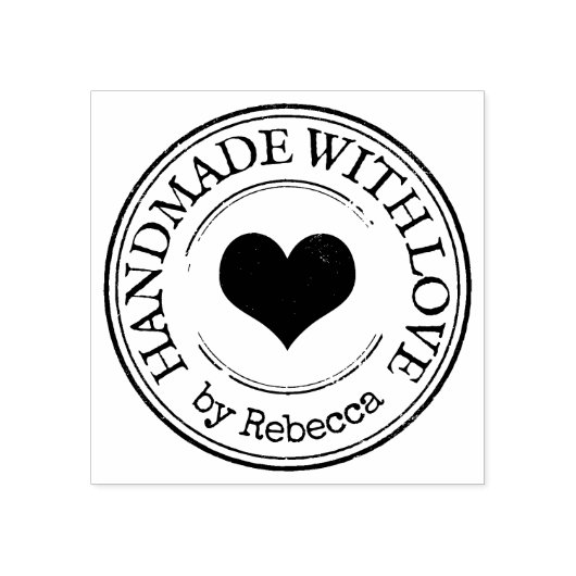 Handgemaakt liefdeshart rubberstempel (Afrduk)