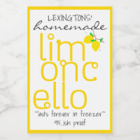 Handgemaakt Limoncello flesetiket |