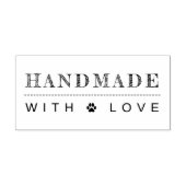 Handgemaakt met afdrukken met liefdespoot rubberstempel (Afrduk)