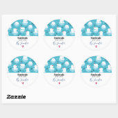 Handgemaakt met Beren met Love Cute-kerstpoar Ronde Sticker (Vel)