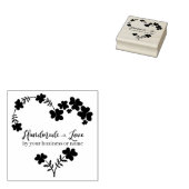Handgemaakt met de botanische hartwand Floral Garl Rubberstempel (Gestempeld)