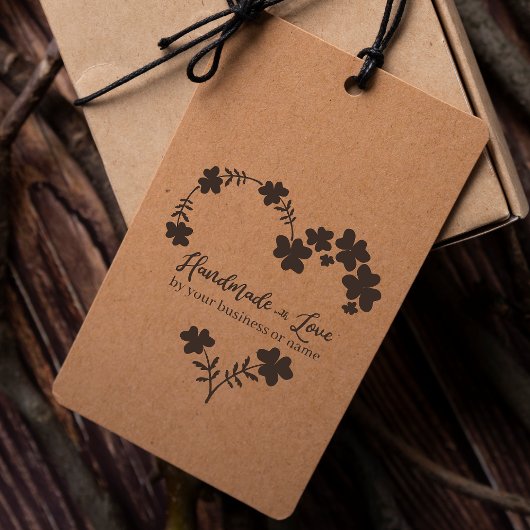 Handgemaakt met de botanische hartwand Floral Garl Rubberstempel