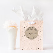 Handgemaakt met de elegante scriptkraft van Love Ronde Sticker