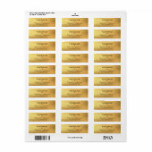 Handgemaakt met de naam goud metallic etiket (Full Sheet)