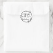Handgemaakt met de naam Liefde Aangepaste Naam Ronde Sticker (Tas)
