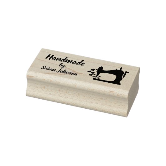 Handgemaakt met de naam Liefde Aangepaste Naam Rubberstempel (Stempel)