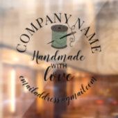 Handgemaakt met de naam naaigarsenaal van het lief raamsticker (Vel 2)