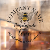 Handgemaakt met de naam van het liefdesbedrijf: kl raamsticker (Vel 2)