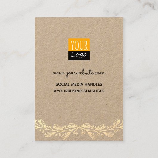 Handgemaakt met de productkaarten van Love Ketting Visitekaartje (Achterkant)