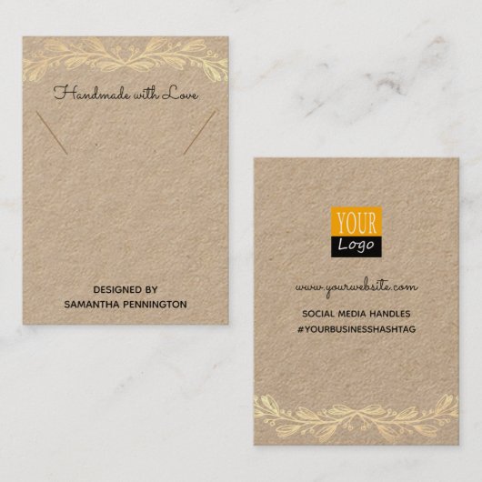 Handgemaakt met de productkaarten van Love Ketting Visitekaartje (Voorkant / Achterkant)