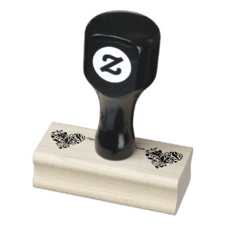 Handgemaakt met een liefdesstempel rubberstempel