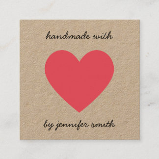 Handgemaakt met een Red Heart Earring Studs Displa Vierkante Visitekaartje