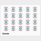 Handgemaakt met een ventilator ronde sticker (Vel)
