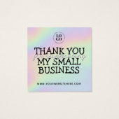 Handgemaakt met handgemaakt liefdesvak bedankt vierkante visitekaartjes (Achterkant)