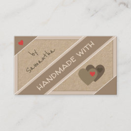  handgemaakt met hart ambachtelijke goederen kraft visitekaartje