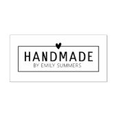 Handgemaakt Met Hart op aangepaste naam Rubberstempel (Afrduk)