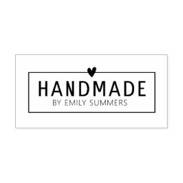 Handgemaakt Met Hart op aangepaste naam Rubberstempel
