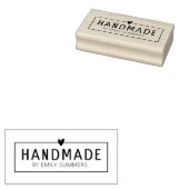 Handgemaakt Met Hart op aangepaste naam Rubberstempel (Gestempeld)
