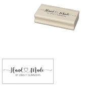 Handgemaakt Met Hart op aangepaste naam Rubberstempel (Gestempeld)