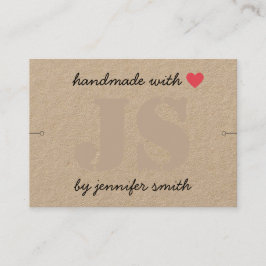 Handgemaakt met Heart Bracelet Display Card Holder Visitekaartje