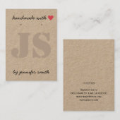 Handgemaakt met Heart Earring Display Card-houder Visitekaartje (Voorkant / Achterkant)