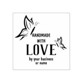 Handgemaakt met het Citaat van de Liefde met Butte Rubberstempel (Afrduk)